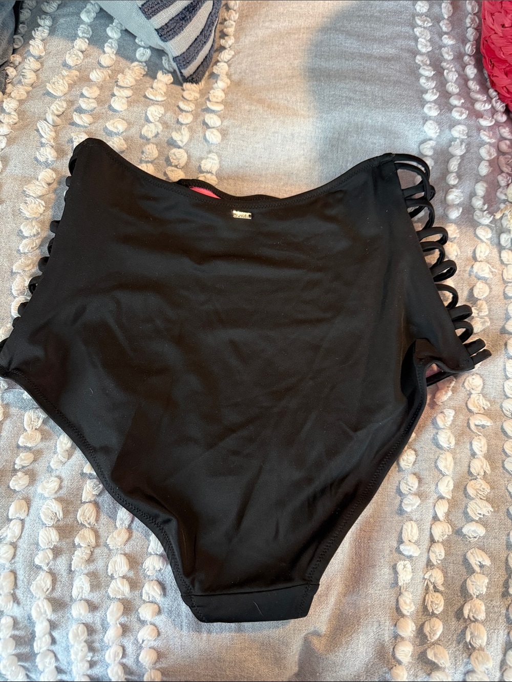 NWT PINK high waisted bikini bottoms - Picture 2 of 4